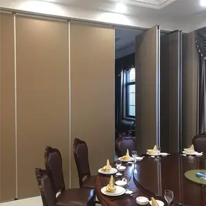 卡曼隔墙酒店宴会厅办公室电动活动折叠门包厢移动屏风推拉吊轨道隔断墙