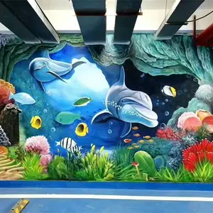凉山美姑墙体彩绘涂鸦手绘墙墙绘公司/浮雕壁画外墙墙画公司