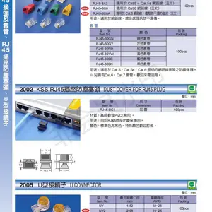 凯士士扣式夹线套LED座、塑胶螺丝、RJ45接头