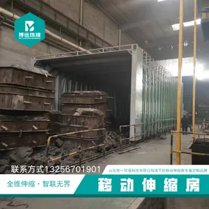 移动伸缩房 喷涂喷漆房 电动双轨道标准无尘晾干打磨油漆房