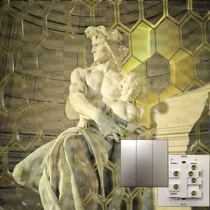 SONGRI三开单双控R2系列250V 16A European Standa欧洲标准墙壁三开按钮