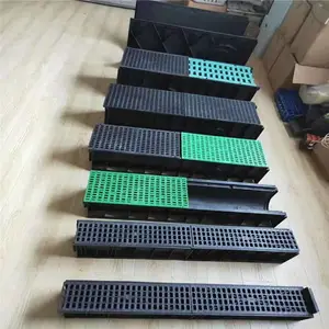 塑料排水沟 成品排水沟 缝隙式排水沟 地下室拼接排水沟 质量*** 排水沟对承重抵抗力