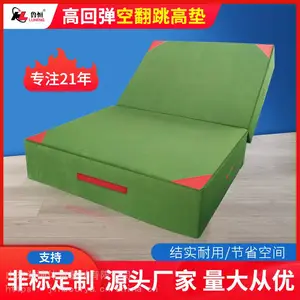 有机硅帆布空翻海绵包 攀岩武术高密度海绵垫 折叠加厚帆布防护垫
