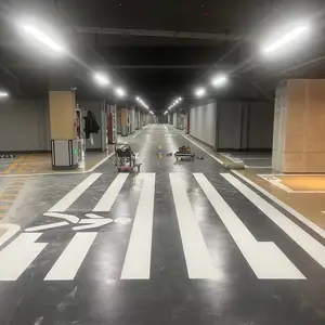 道路划线-达尊地下车库热熔划线施工 「质量稳定,量大优惠!」