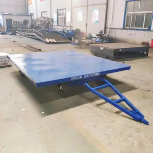 特殊定制牵引式平板挂车 小型5吨8t仓库工业拖车 四轮平板转运台车厂家