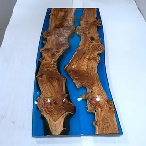 高端定制—实木树脂河流桌子艺术桌创意设计个性桌北欧简约办公桌