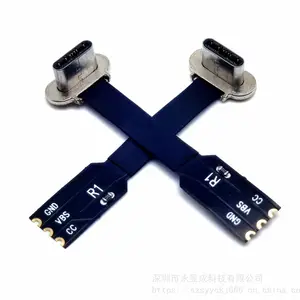 TYPE-C背夹无线充电公头 3PIN 带FPC软排线 3个焊盘 带R1 10K电阻