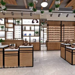 资兴眼镜店柜台设计定做厂家 资兴眼镜店装修设计公司 资兴眼镜展柜装修设计图片