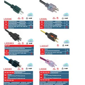 ��ӦUL��֤ NEMA1-15P 5-15P 5-20P 6-15P 6-20P ��Դ��ͷ