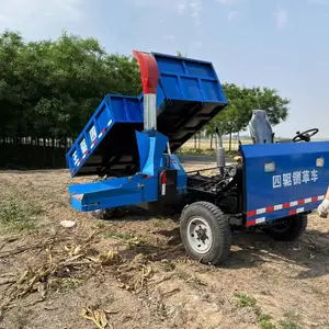 长短可调高喷碎草机 时产30t立式铡草机 可加柴油机带铡揉机