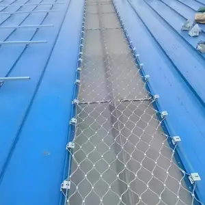采光顶防坠网 不锈钢绳网 玻璃瓦防高空坠物金属防护网 优选隆恩