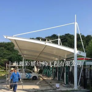 供应钢结构车棚-膜结构汽车棚-棚彩膜结构公司