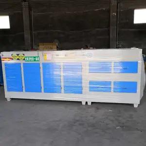 福建泉州玩具厂除烟味一体机选型3万风量活性炭光氧一体机设备内部图片