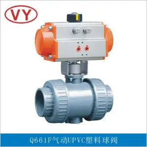 Q661F气动UPVC塑料球阀气动塑料球阀