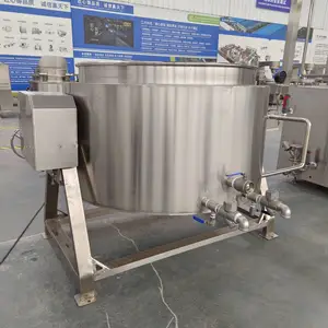 蒸汽式大容量卤肉汤锅商用熬煮锅校园食堂炒锅立式可倾卤煮锅