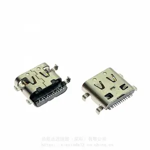 ��ʽ��ƬUSB-C�� 16P����ǰ�����Type-Cĸͷ DIP+SMT�ĽŲ��
