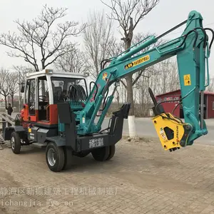 小型轮式破碎锤钩机轮胎胶轮农用厂家