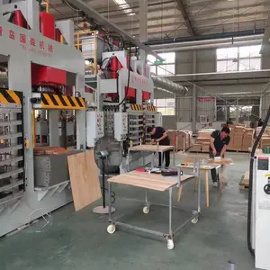 供应国森牌8层一机双工作台弯曲木热压机设备 多模具板材曲面成型机