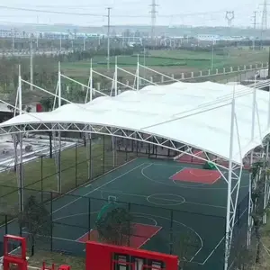 郑州PTFE膜结构车棚 维护成本低 高速公路收费张拉膜 水上乐园遮阳棚
