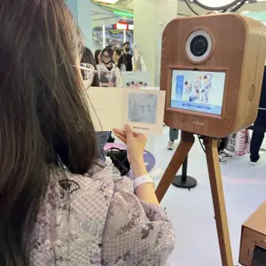 车展创意互动拍照 光栅翻转画3D卡片照相机 年会互动道具