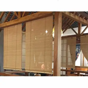 北京竹帘窗帘 火锅店竹帘窗帘 竹帘隔断 上门安装