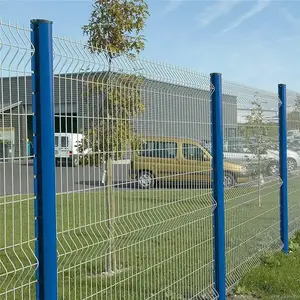 德瑞克斯同款护栏 喷塑三角折弯围栏网 桃型柱隔离网