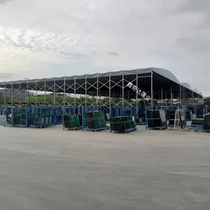 电动推拉雨篷 户外固定蓬 工地施工可移动大棚定做