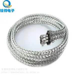铨得供应可定制打样镀锡铜编织带24*12*0.15TC 椭圆铜编织线 10平方