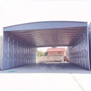 推拉雨蓬移动雨篷仓库物流蓬工地蓬活动厂房篷车库蓬大排档雨蓬