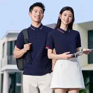 旭涞工作服POLO衫订制 公司员工团建活动统一翻领T恤