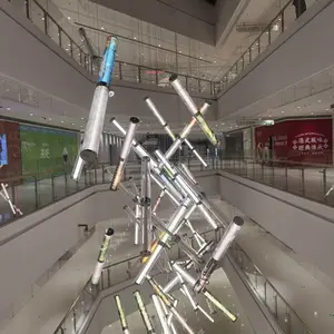 中庭吊灯 商场中庭大型中空装饰大吊灯 商场美陈装置中庭吊饰工厂夏桐厂家专业