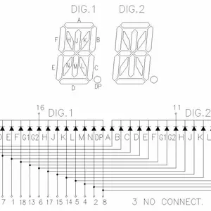 LED0.54Ӣ����λ�����������ʾģ���߶�ʮ��ι�������Ӣ���߲�