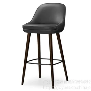 厂家供应现代皮革软垫覆盖酒吧凳椅实木框架