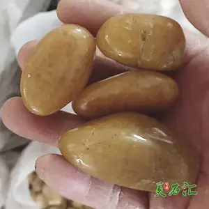 南京雨花石批发厂家供应商 英鹏自有工厂精美高光黄色自然雨花石