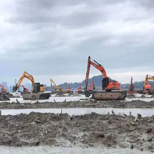 台州附近水上浮船挖掘机租赁按天收费