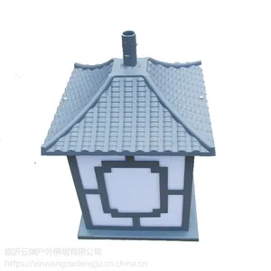 厂家批发复古方形庭院灯照明太阳能道具景观灯立柱路灯