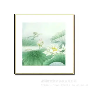 清新花卉喷绘手绘装饰画挂画酒店餐厅书房
