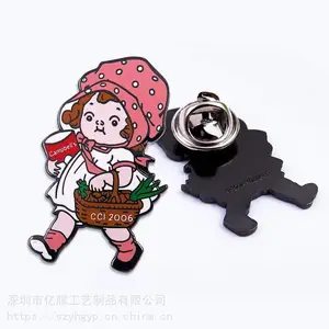 金属胸章定做 压铸合金卡通徽章定制 珐琅动漫人物胸针