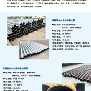 供应镀锌管内衬304不锈钢复合管