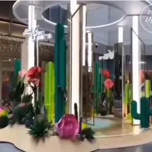 万棵松机械感应花暖场设备量大从优感应开合花互动机械伞花牡丹花