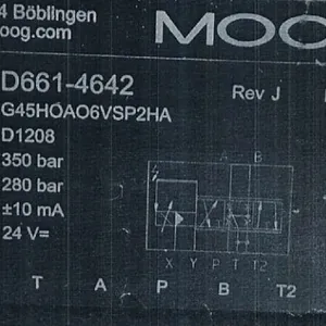 MOOG D661-4642 G45HOAO5VSP2HA 伺服喷射阀