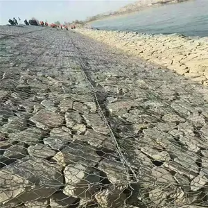 五拧编织格宾网 河床修护石笼网 水利工程雷诺护垫支持定制