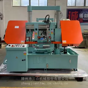 落地式半自动液压带锯床TGK4240双立柱卧式带锯床4240水平式金属带锯床