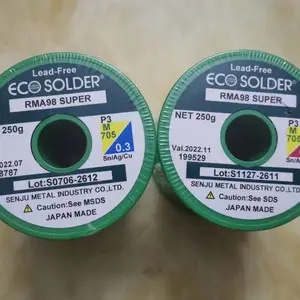 销售千住极细0.3mm/0.4mm锡丝M705-RMA98-P3/F3免清洗锡丝