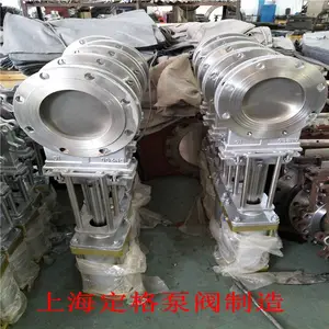 定格 PZ673W-10P DN200 不锈钢浆闸阀 耐磨插板阀 圆形刀闸阀