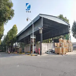 屋顶收缩折叠雨棚 轨道悬空蓬电动仓库伸缩雨篷
