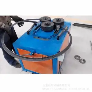 扁铁卷法兰机 液压三轴钢管卷圆机 角铁槽钢扁钢卷圆机
