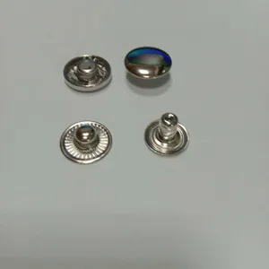 厂家直销纽扣四合金属按扣大衣服装圆形金属手缝线纽暗扣批发供应