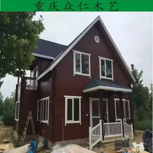 铜仁防腐木景区景观木房子 防腐木公园休闲木屋施工安装 众仁木艺