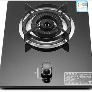焰博士 6721A 燃气灶 430*330 全黑玻璃面板 4.8KW 天然气款